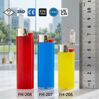 Briquet à silex jetable classique en plastique - Assortiment de 10 couleurs, vente en gros en vrac pour cigarettes
