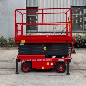 2025 más nuevos elevadores de tijera eléctricos Manlifter plataforma de trabajo aéreo hidráulica de empuje Manual AC/DC - Product Image 1