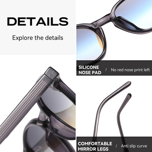 Uv400 Polarized Oval TR90 Sunglasses Women's Designer TR <b>Frame</b> Retro Mens <b>Eyeglasses</b> Vintage Colored Film Fashion - Product Image 3