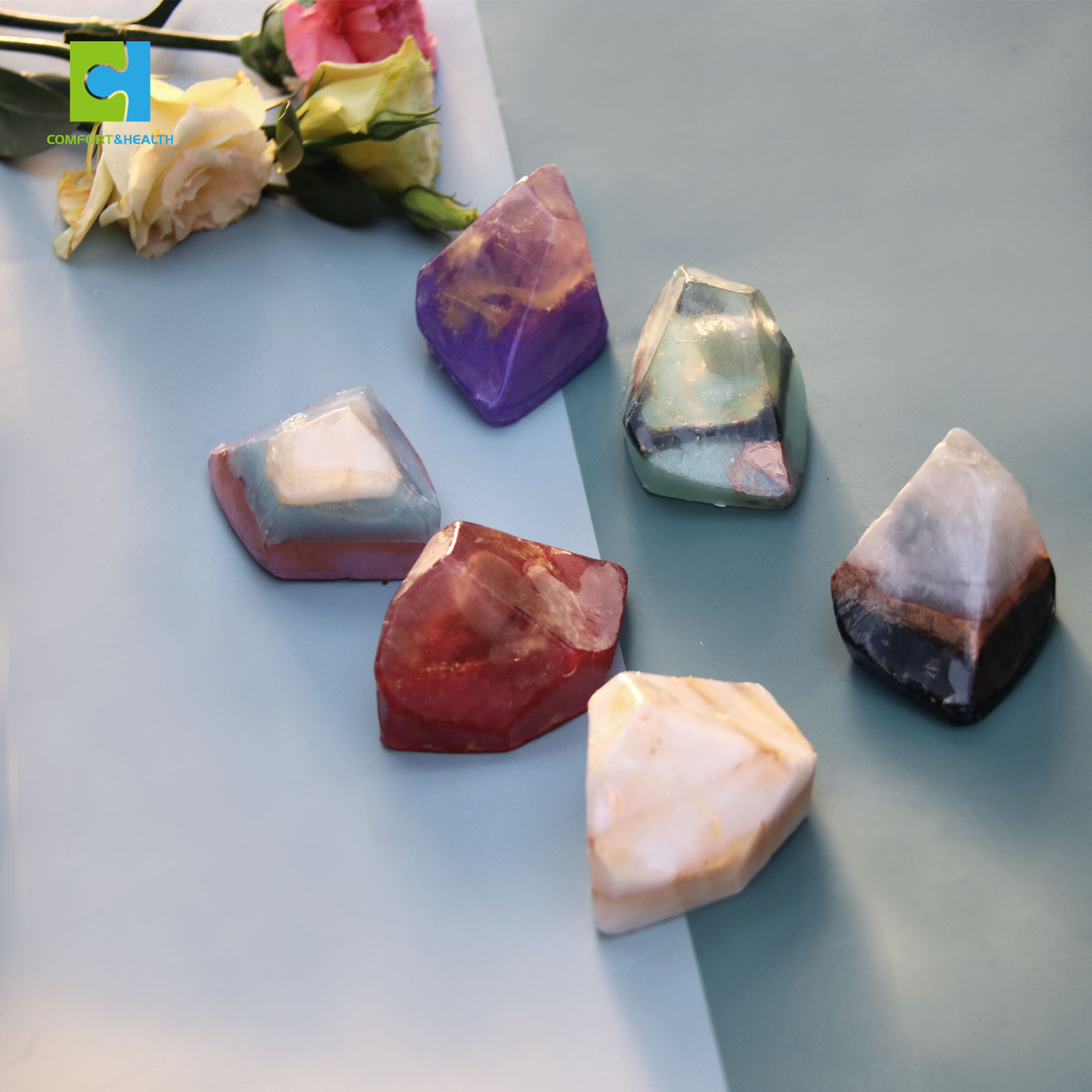 Мыло ручной работы с натуральным драгоценным камнем