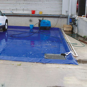حصيرة حاوية لخليج الغسيل الصناعي OEM بأحجام مخصصة ، مشمع بولي كلوريد الفينيل للخدمة الشاقة للمرآب ، الوكالة وغسيل الشاحنات - Product Image 2