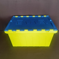 Bacs de rangement verrouillables et recyclables avec couvercles, conteneurs robustes, empilables et emboîtables, caisses en plastique