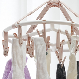 Colgador de Plástico Multifuncional en Forma de Pétalo para Secar Calcetines con 12 Pinzas, Gran Venta - Product Image 3