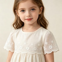 Dentelle de coton pour sous-vêtements et accessoires vestimentaires, bordure de jupe soluble dans l'eau avec code-barres de 6 cm pour enfants