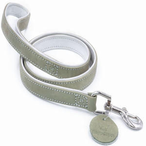 China Fabriek Echt Lederen Materiaal Lood Hoge Kwaliteit Groothandel Aanpassen Echt Brede Platte Lederen Kraag En Riem Set Voor Hond - Product Image 2