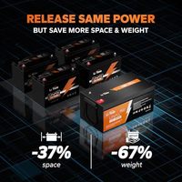 Batterie au lithium 12v 400Ah Plus LiFePO4 5120Wh Energy 3200W Max 10 ans de durée de vie avec 4000-15000 cycles BMS 250A
