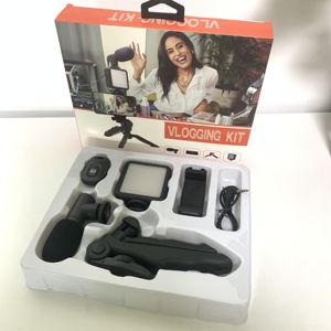 Kit de vlogging pour smartphone avec éclairage LED vidéo, microphone à condensateur pour YouTube, TikTok, Facebook, Live - Product Image 3
