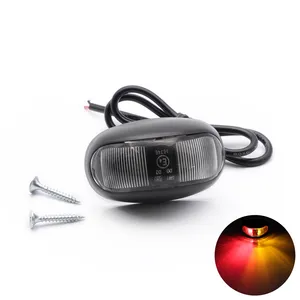 10V - 30V Rood Wit Led Zijmarkeringslichten Vrachtwagen Vrachtwagen Van Bus Externe Klaring Lichten Waarschuwing Signaal lampen