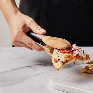Accessoires de <span class=keywords><strong>cuisine</strong></span>, outils de cuisson, pinces de <span class=keywords><strong>cuisine</strong></span> en bois d'acacia, pinces à aliments en acier inoxydable de 9 pouces et 12 pouces, ensemble pour <span class=keywords><strong>la</strong></span> maison et <span class=keywords><strong>la</strong></span> <span class=keywords><strong>cuisine</strong></span> - Product Image 4