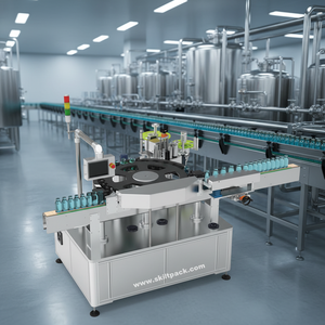 Machine d'étiquetage rotative automatique à grande vitesse pour flacons et bouteilles rondes SKILT Electric Motor PLC - Product Image 2