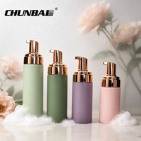 Emballage cosmétique en plastique rechargeable de luxe, couleur mate, sans BPA, écologique, flacon pompe pour lotion, savon, liquide de lavage, mousse