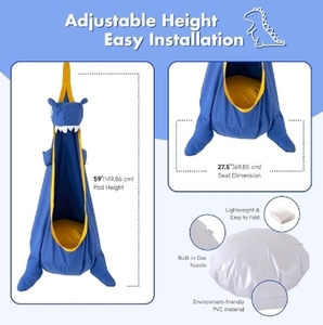 เก้าอี้ชิงช้าทรงกลมสำหรับเด็ก รุ่นสัตว์น่ารัก สไตล์โมเดิร์น พร้อมชุดแขวน สำหรับใช้ภายในและภายนอกอาคาร - Product Image 4