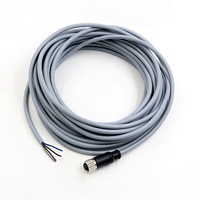 Rangkaian Kabel M12 Male to Female Tahan Air IP67 IP68 Custom 3 5 6 12 17 Pin Sensor M12 Konektor 4 Pin 8 Pin Kabel M12