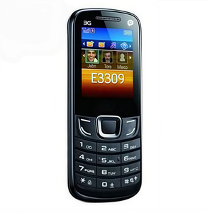 Teléfono Móvil Básico E3309 Candy Bar 2G GSM Desbloqueado con Teclado, Pantalla QVGA <span class=keywords><strong>de</strong></span> 2.4'', Cámara <span class=keywords><strong>de</strong></span> 2MP, Batería <span class=keywords><strong>de</strong></span> 1000mAh, Radio FM y Bluetooth - Teléfono Móvil Económico - Product Image 1