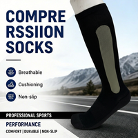 Chaussettes de compression personnalisées avec logo, chaussettes de voyage durables pour les longs trajets et le confort en avion