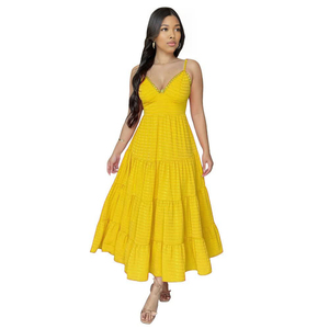 ชุดเดรสผู้หญิงเซ็กซี่พิมพ์ลายสลิงวันหยุดรุ่นล่าสุดคอวีแฟชั่น - Product Image 3