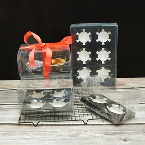Fabricant chinois, vente en gros de boîtes à cupcakes transparentes avec inserts, boîtes de boulangerie pour 2 cupcakes ou muffins - Product Image 3