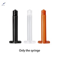 Seringue de distribution en plastique Liscoe 3cc de style américain, corps transparent ambré noir, type américain, pour distribution automatique de colle