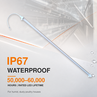 Lampu LED Kandang Unggas 1200mm 26mm Tabung 24W IP67 Tahan Air Tanpa Kedip Peredupan Komersial Instalasi Kandang Peternakan