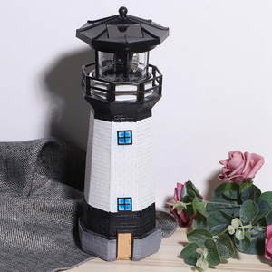Outdoor Solar <strong>Lighthouse</strong> <strong>Light</strong> 360 Degree Rotating Garden Lamp Resin Waterproof Led <strong>Light</strong> Yard Solar Garden <strong>Lighthouse</strong> Lamp - Product Image 3