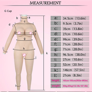 URCHOICE Realistic Fake Pussy Pants With Fake Boobs G/H Cup Silicone Breasts Plate <strong>Bodysuit</strong> With Arm for <strong>Crossdresser</strong> Drag Queen - Product Image 3