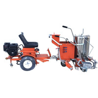 Machine de marquage routier autotractée à peinture à froid avec panneau numérique, auvent et éclairage LED pour parkings, aéroports et usines