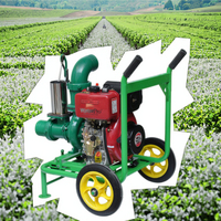 Pompes à eau diesel haute pression pour l'irrigation des terres agricoles et des vergers, débit élevé, 3 pouces