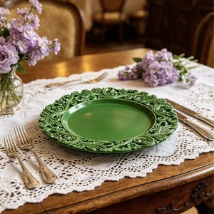 Assiette Ronde Creuse Modèle BY-251 Motif Solide de Luxe pour Hôtels, Banquets, Mariages, Desserts, Décoration Intérieure, Commerce International - Product Image 3