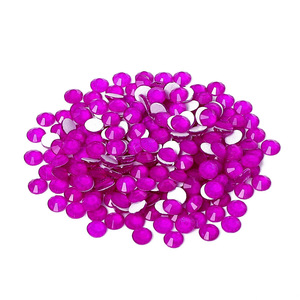 Strass ronds en verre à dos plat de la série fluorescente en gros pour la fabrication de bijoux DIY - Product Image 6
