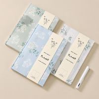 Bloc-notes personnalisable avec logo brodé, motifs imprimés, couverture rigide en tissu A5, texture tissu