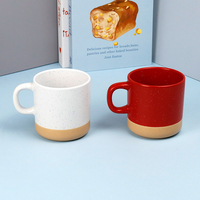 Tasse en céramique personnalisée de style américain créatif, 14 oz, sublimation vierge, pleine couleur, tasse à maquillage en argile, tasse à café, à thé, à eau