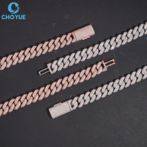 Collier chaîne à maillons en argent 925 plaqué rhodium certifié GRA pour homme, serti de moissanite, style hip-hop, bijoux à porter au quotidien - Product Image 5