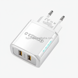 Chargeur double USB 36W, charge rapide 3.0 pour téléphone portable, chargeur mural à charge rapide avec lumière - Product Image 6