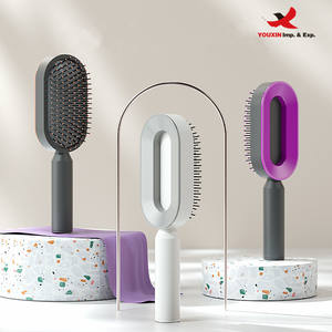 Cepillo para Eliminar el Cabello con Botón de Presión, Autolimpiante, para Hombres y Mujeres, Duradero, Masajeador de Cuero Cabelludo, Antiestrés - Product Image 6