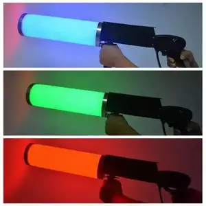 Cool Colorful LED Bling Co2 Jet Gun Mini Events Confetti Cannon Dioxide Airsoft Gun For Party Show Night Club Bar Decoration