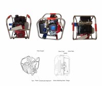 Pompe hydraulique portable haute pression JJZXXF BJQ-72/0.6-C 72MPa pour la lutte contre les incendies et les secours d'urgence, durable et facile à utiliser