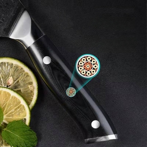 Couteau de chef japonais professionnel de 8 pouces pour sushi, acier Damas VG10, fait main, luxueux, <span class=keywords><strong>Kingpower</strong></span> KP-1688-6, manche G10, écologique - Product Image 5