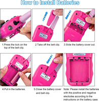 Walkie Talkie, Teléfono Inteligente, Radio, Llamadas de Largo Alcance (3 km), Sistema de Intercomunicación Inalámbrico para Niños, Deportes y Juegos