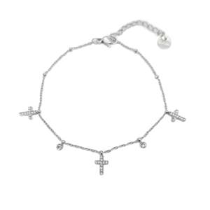 Fashion Charm <b>Bracelet</b> 316L Stainless Steel PVD Gold Plating Cross Pendant Women's Jewelry - Product Image 1