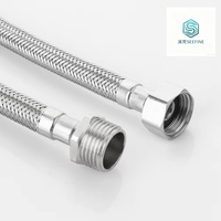 Tuyau flexible tressé en fil d'acier inoxydable 304 avec raccord mâle en acier inoxydable pour ligne d'alimentation de robinet de plomberie, chauffe-eau de cuisine moderne