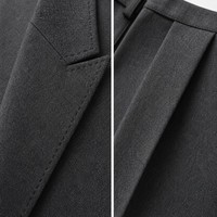 Ensemble tailleur femme en mélange de laine 2 pièces, blazer à revers pointus coupe ajustée et pantalon, 300 GSM, sur mesure, toutes saisons, durable, tailles S-5X, tricoté