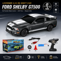 Mini Coche de Carreras a Control Remoto 2.4G, Juguete de Carreras a Escala 1:24, Coche RC de Alta Gama para Niños, Regalos, Ford Shelby GT500