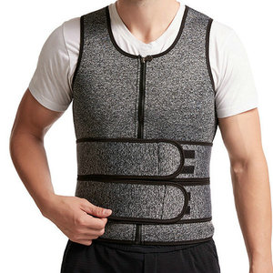 Gilet de sudation pour homme, gaine amincissante à double compression pour l'entraînement, soutien dorsal, pour la gym et le fitness, favorisant la transpiration - Product Image 6