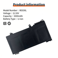 HSTNN-OB1C RE03XL Batterie D'ordinateur Portable pour HP ProBook 430 440 445 445R 450 455R G6 G7 ZHAN 66 Pro 13 14 15 G2 G3 Batterie Pour Ordinateur Portable