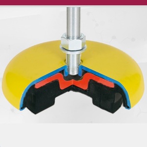 Pieds de support pour machines série Effbe Lm, en acier inoxydable, amortisseurs industriels, support actif et passif - Product Image 1