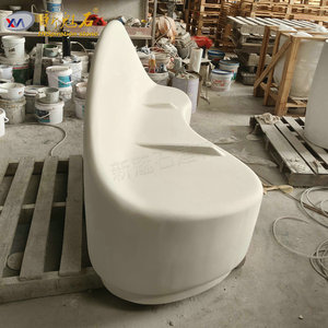 New Stone Building Materials Fiber <b>Cement</b> Stone Bench XMS006 High Performance Concrete Municipal Landscape Use - Product Image 2
