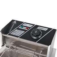 Friteuse électrique professionnelle en acier inoxydable à induction numérique haute puissance 6L monocylindre pour frites