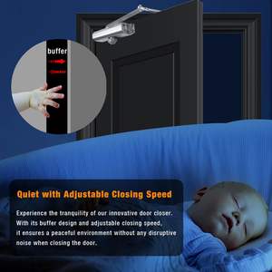 Bras régulier sans main <span class=keywords><strong>en</strong></span> aluminium robuste avec chaussure à bras parallèle Ferme-<span class=keywords><strong>porte</strong></span> automatique commercial monté <span class=keywords><strong>en</strong></span> surface - Product Image 4