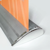 Roll-up publicitaire 85*200cm de luxe en forme de goutte d'eau avec bannières en tissu écologique, présentoir pop-up flexible