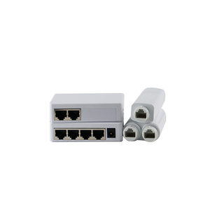 Répéteur PoE Extender <span class=keywords><strong>Rail</strong></span> <span class=keywords><strong>DIN</strong></span> de Bureau 1 Entrée 4 Sorties 4 Ports 10/100Mbps pour Commutateur PoE, Caméra et Système de Sécurité CCTV - Product Image 3